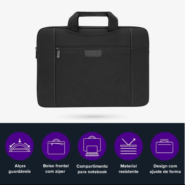 Maleta Targus Slipskin Sleeve com Alças Guardáveis 15.6″